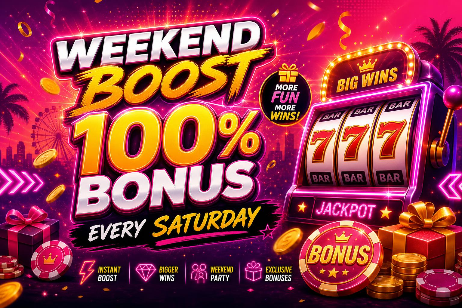Weekend Boost 100% Bonus Every Saturday